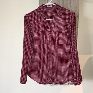 Express polka dot blouse
